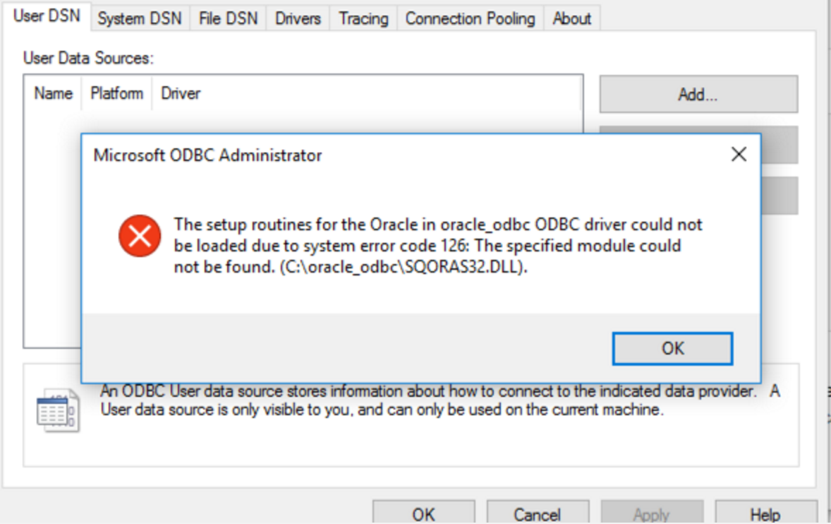 Oracle odbc driver windows 10 32 bit